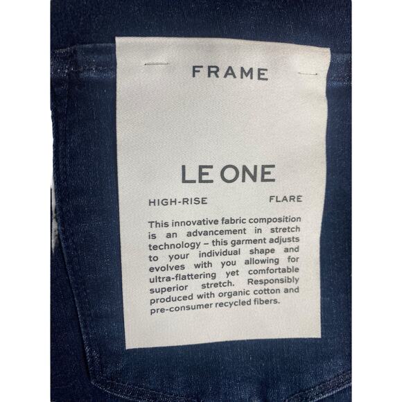 FRAME Le One High-Rise Flare Jeans | Sz 2 = 29-34 NWT - Picture 2 of 6